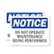 Signmission Do Not Operate Maintenance Being Performed, 10 in W x Rectangle, Plastic OS-2PACK-NS-P-710-L-15467 - alternate 1